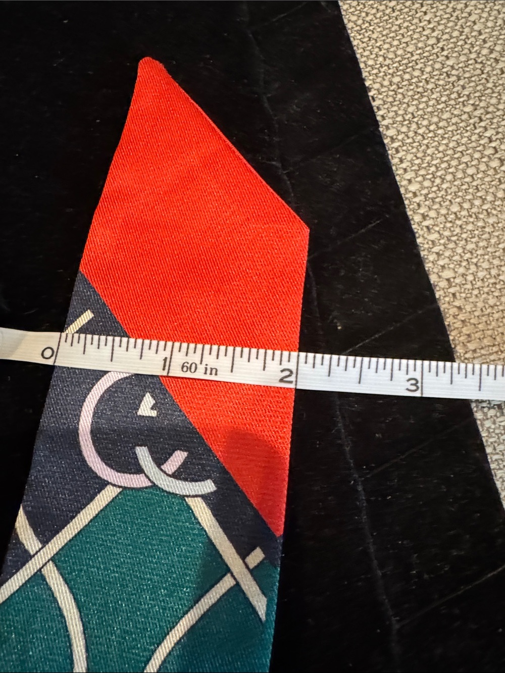 NEW GG 100% Silk Twillie Scarf Tie - Picture 5 of 7